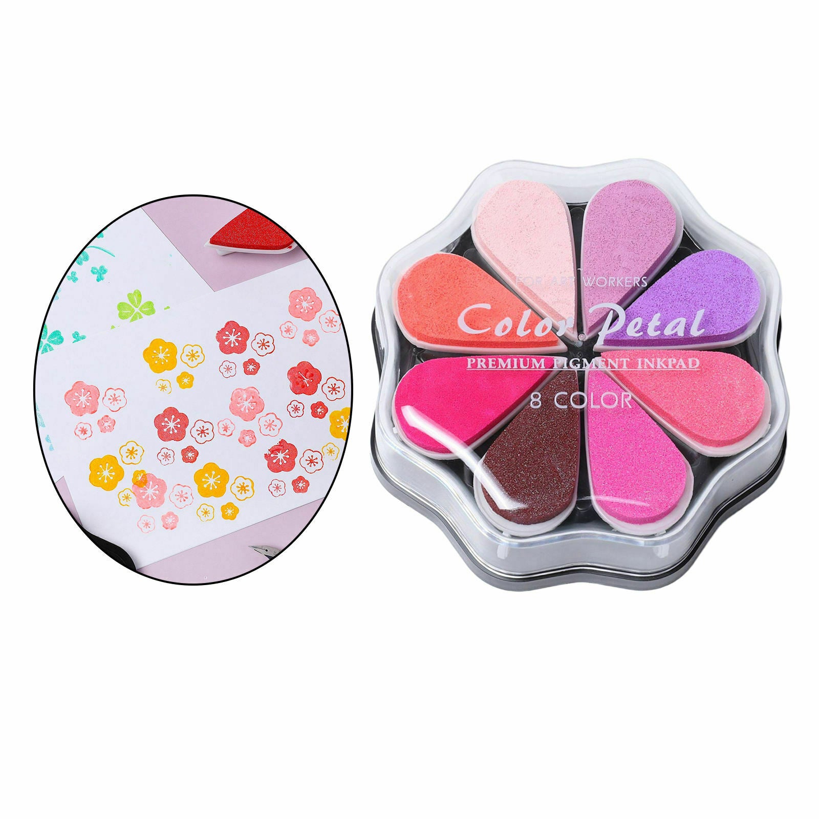 Water Drop Shape Colored Ink Pad Card Making Metallic Creative Non Toxic DIY