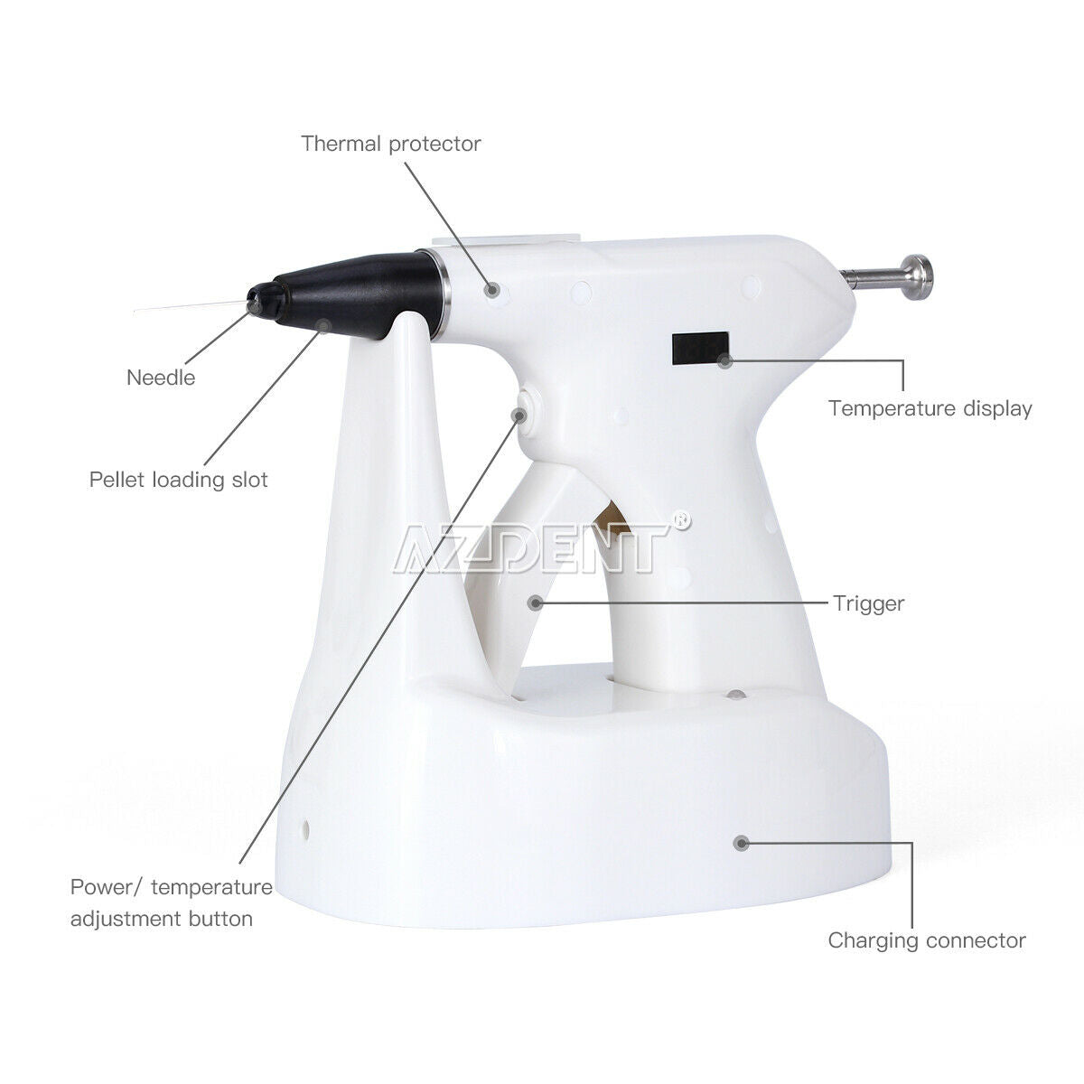 Dental Wireless Endo Obturation System Gun Gutta Percha Endo with 3PCS Pen Tips