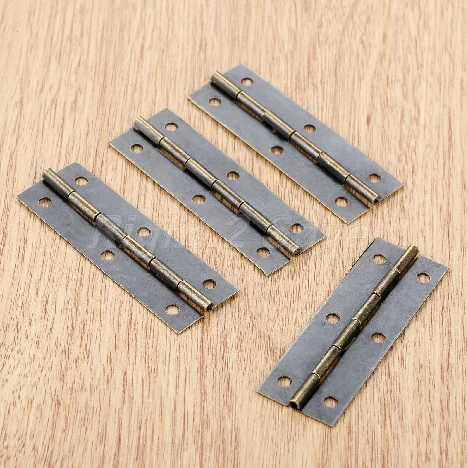 60*20mm Retro Cabinet Hinges Wardrobe Jewelry Box Furniture Door Hinges w/ Screw