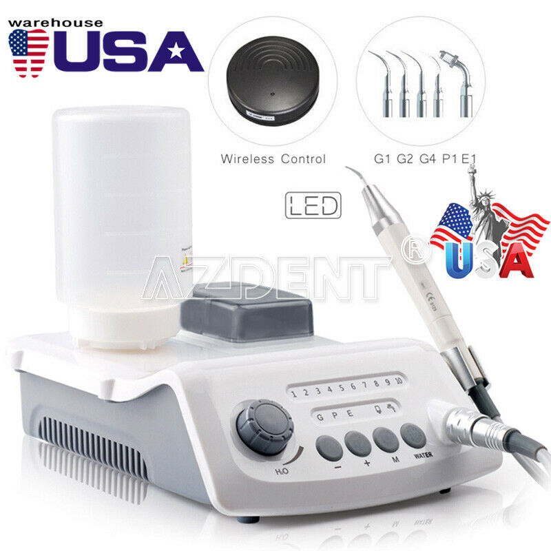 Dental VRN-A8 Ultrasonic Scaler LED Handpiece Wireless Foot Switch Perio Endo