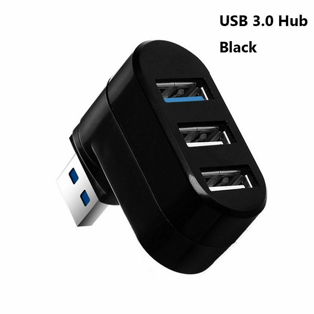 Speed Mini Data Transfer USB 3.0 Hub Adapter Splitter Box 3 Ports For PC Laptop