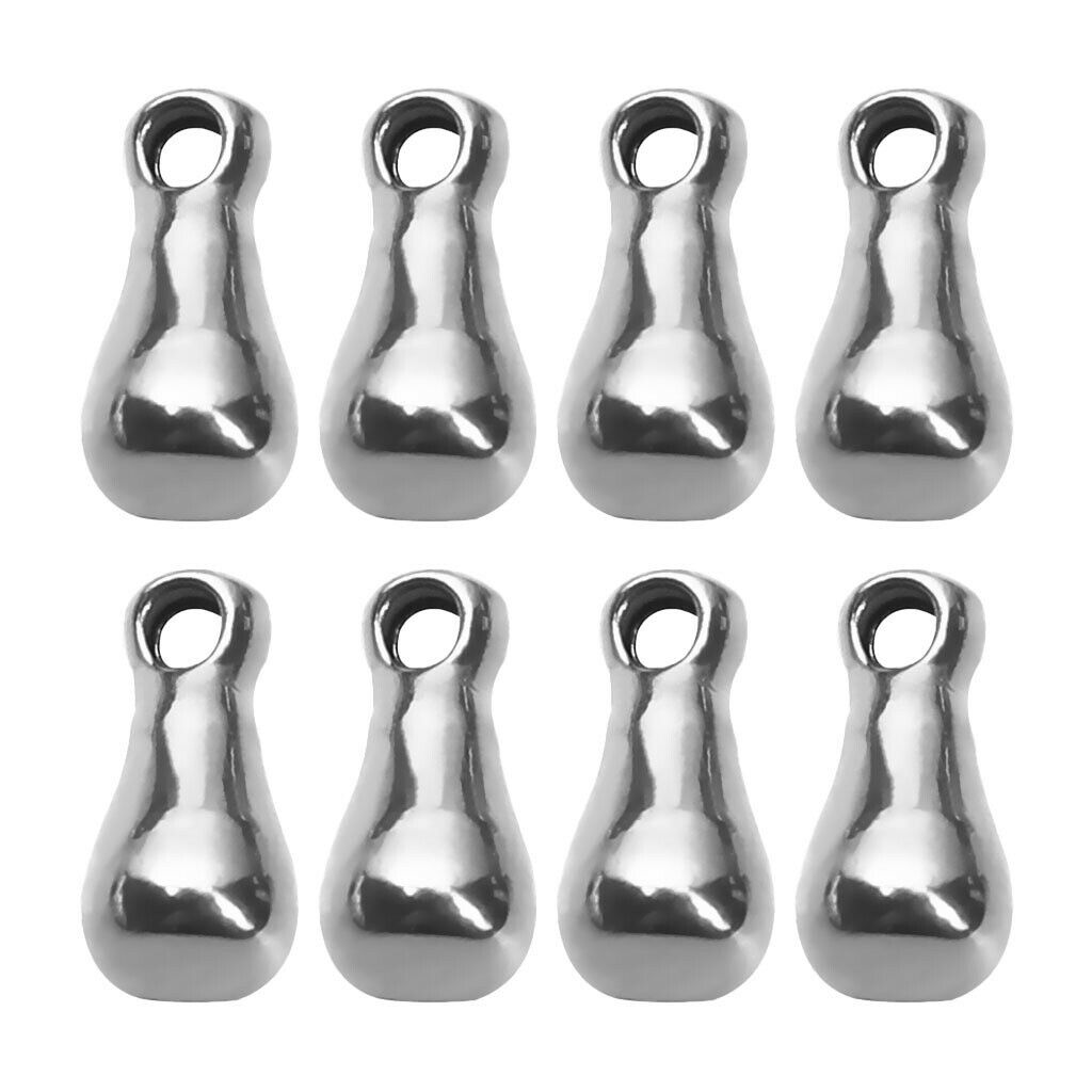 50Pcs Stainless Steel NECKLACE EXTENDER CHAIN END DROP BEAD JEWELRY FINDINGS