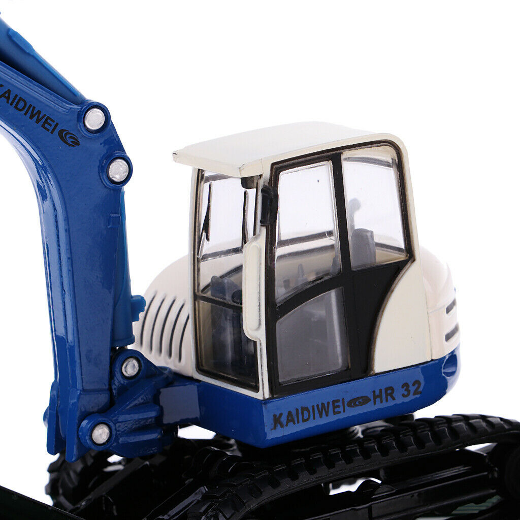 1/50 kids party play pull push alloy flatbed trailer + excavator
