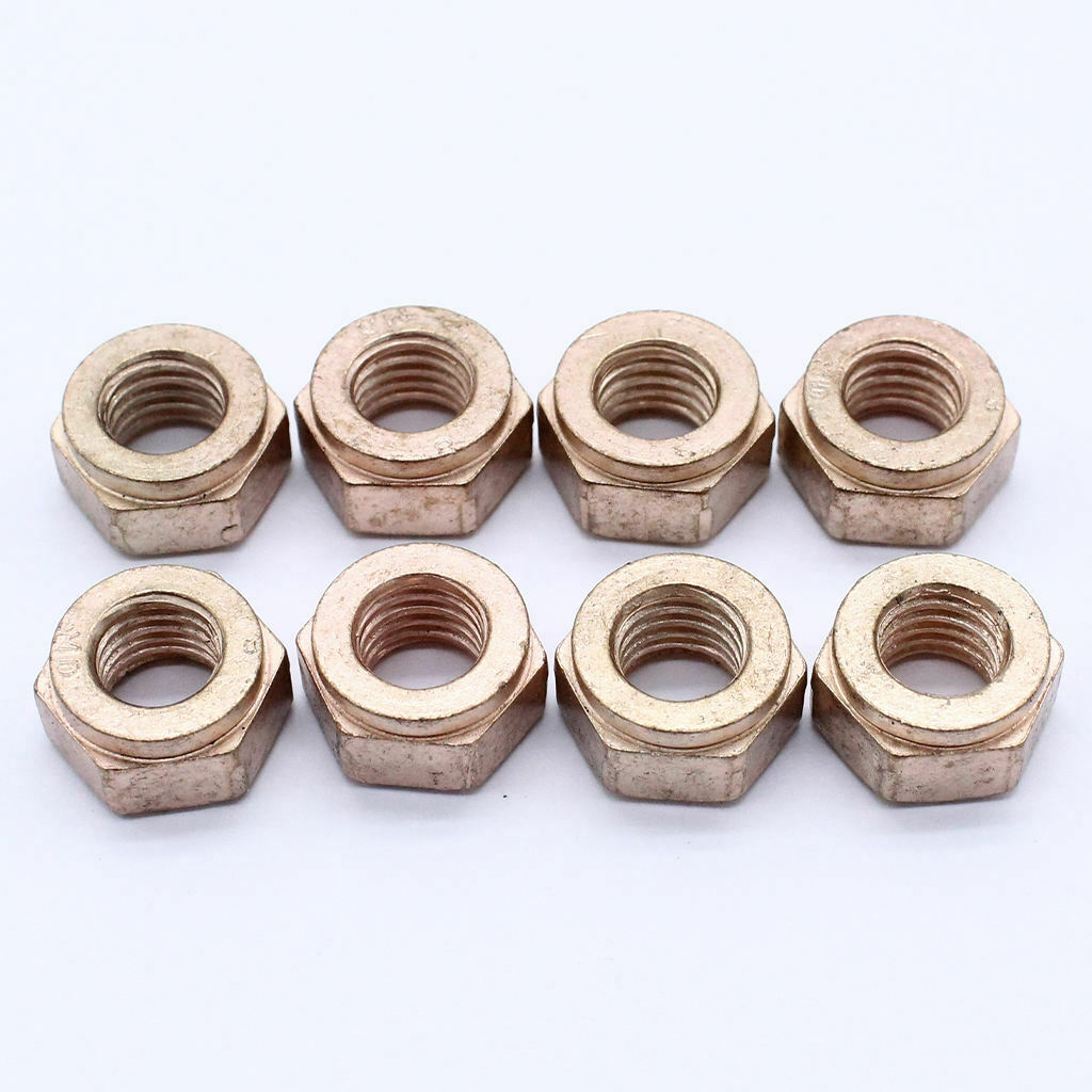 8Pcs Exhaust Manifold Metal Studs Nuts Hardware Kit Fit for VW Golf 74 - 97