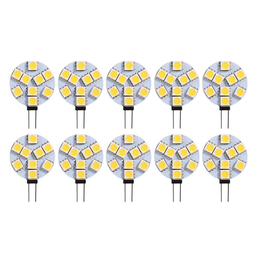 10pcs G4-5050-9SMD 0.36W Halogen Vehicle Bulbs Auto Xenon 12V Headlights Car
