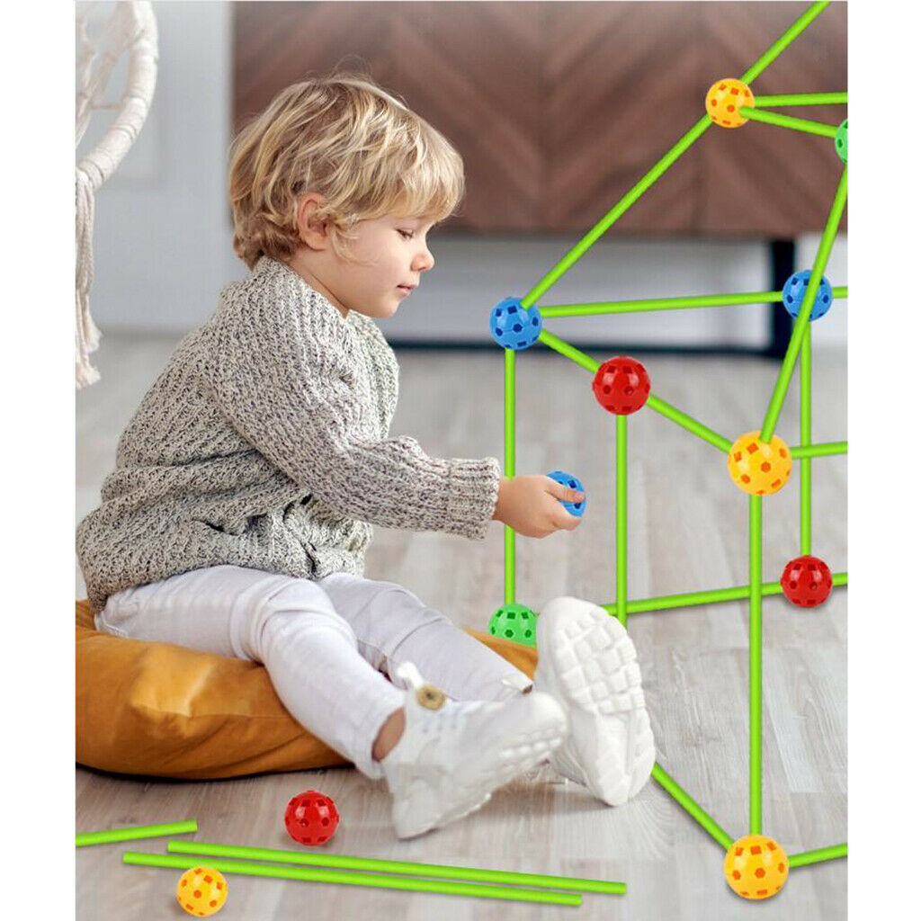 DIY Kids Construction Fort Building Kit Tunnels Making DIY Indoor & Outdoor