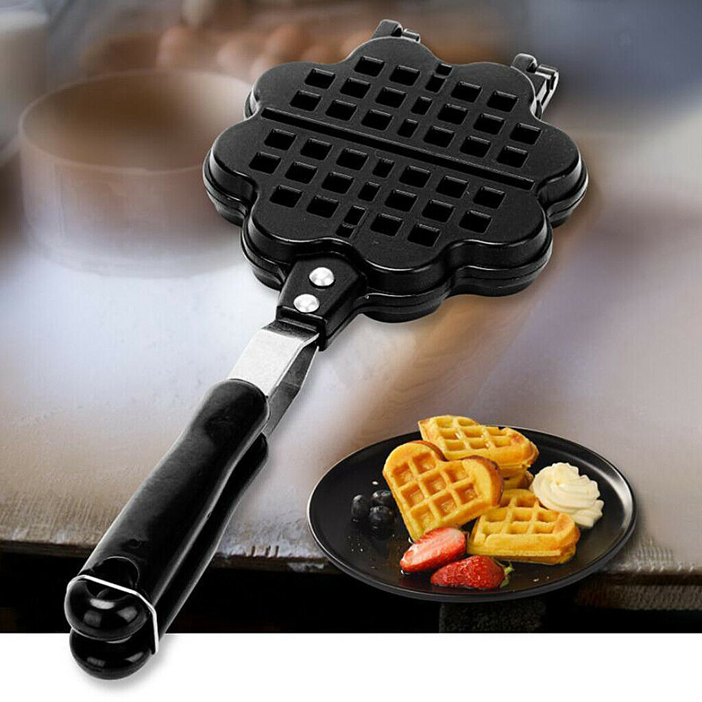 Heart Shape Kitchen Waffle Maker Pan Baking Cake Bakeware for Breakfast