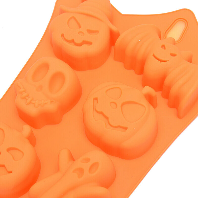 Halloween Pumpkin Silicone Mould Candle Cake Decoration Fondant Bake DIY .l8