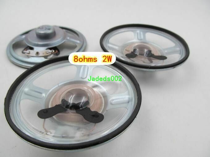 2pcs 76MM 8ohm 8Ω 2W Speaker Loudspeaker transparent Waterproof Audio Parts