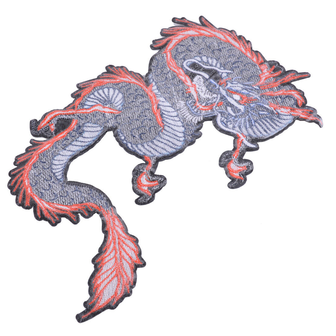 Chinese Dragon Cloth Patch Embroidered Motifs Applique Iron on Badge Jeans as