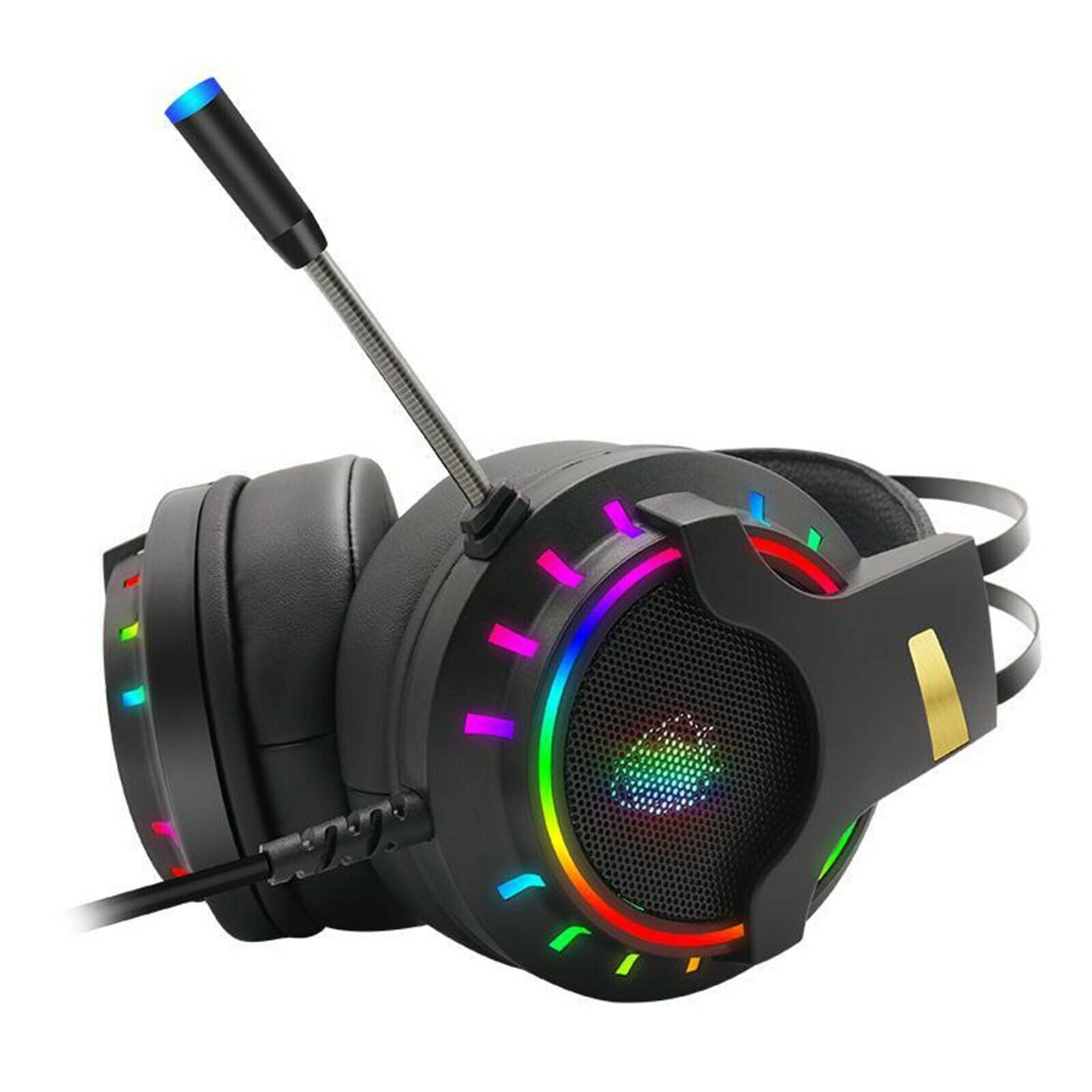 7.1 Channel Gaming Headset Headphone RGB Light Backlit Headphone Cool