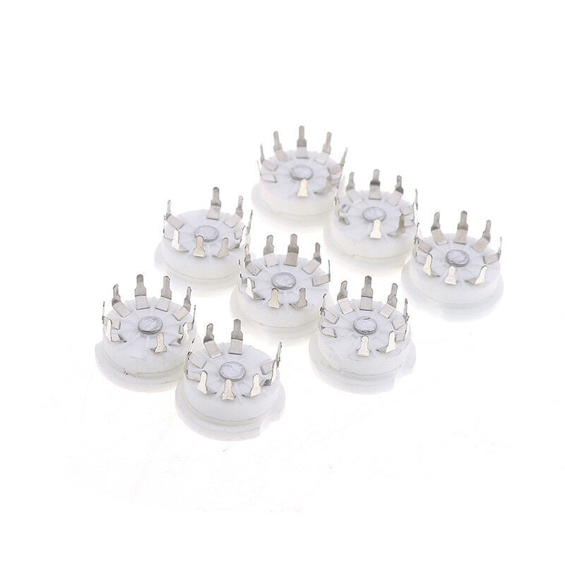 8x 9pin pcb ceramic vacuum tube socket for 12AX7B 12AU7 ECC83 ECC82 audio amp_DD