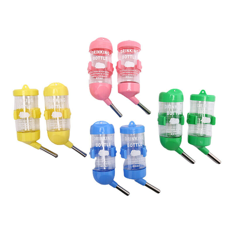 80ml Plastic Hamster Drinker Water Bottle Dispenser Hanging Pet Drinking .l8