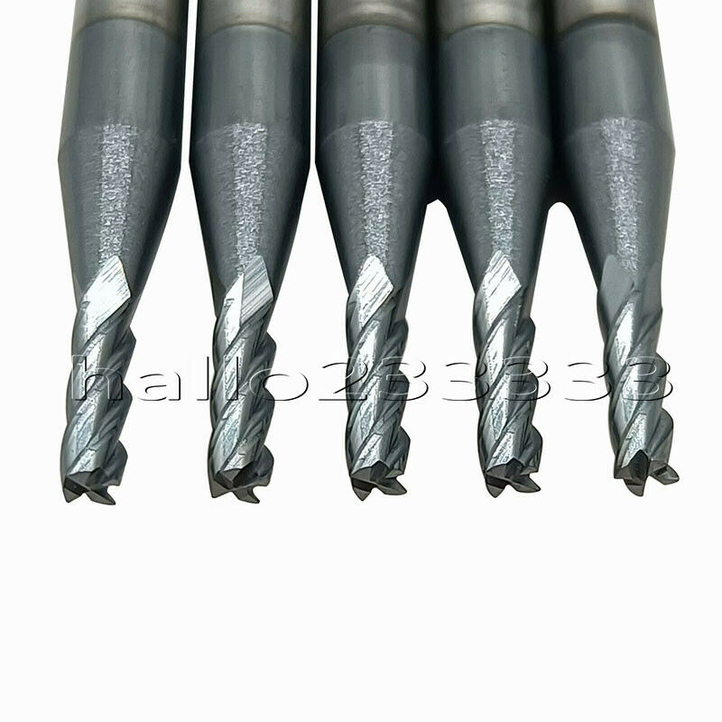 2pc HRC60° φ3.5×50-4F 3.5mm Cutting Dia. End Mill CNC Router Bits 4-Flute Spiral