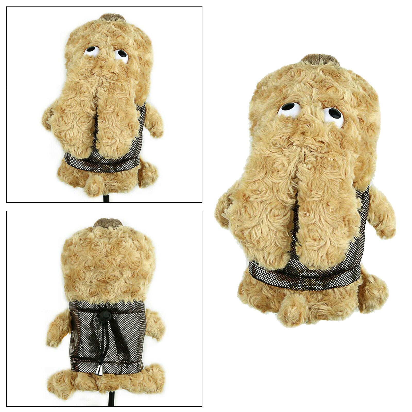 Golf Club Head Cover UT Driver Headcover Animal Plush Wood Club Guard khaki UT