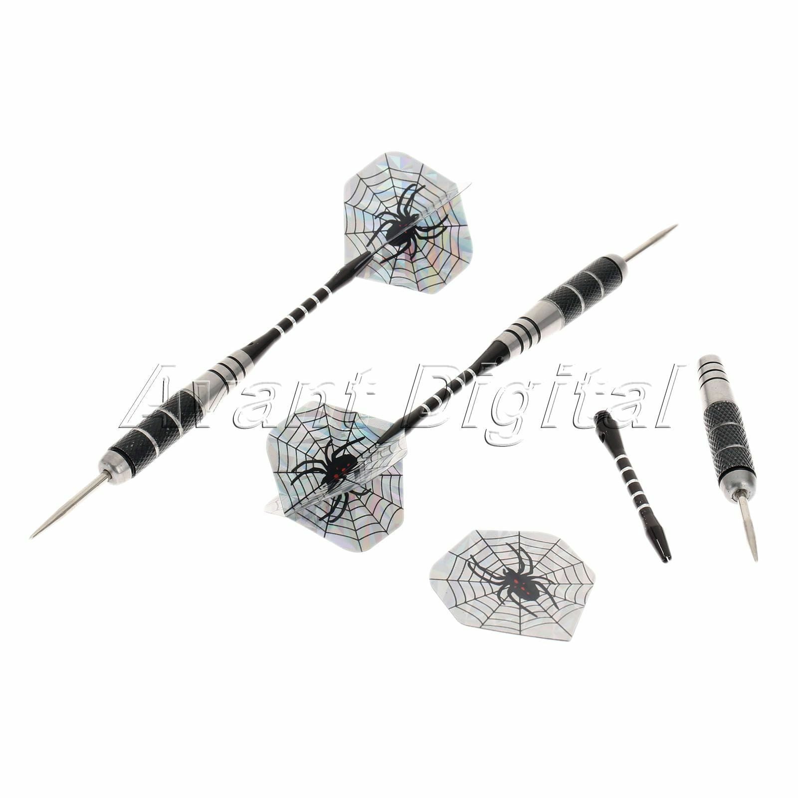 3pcs Aluminium Dart Steel Needle Tip Darts Shaft Spider Reflective Flight 22G
