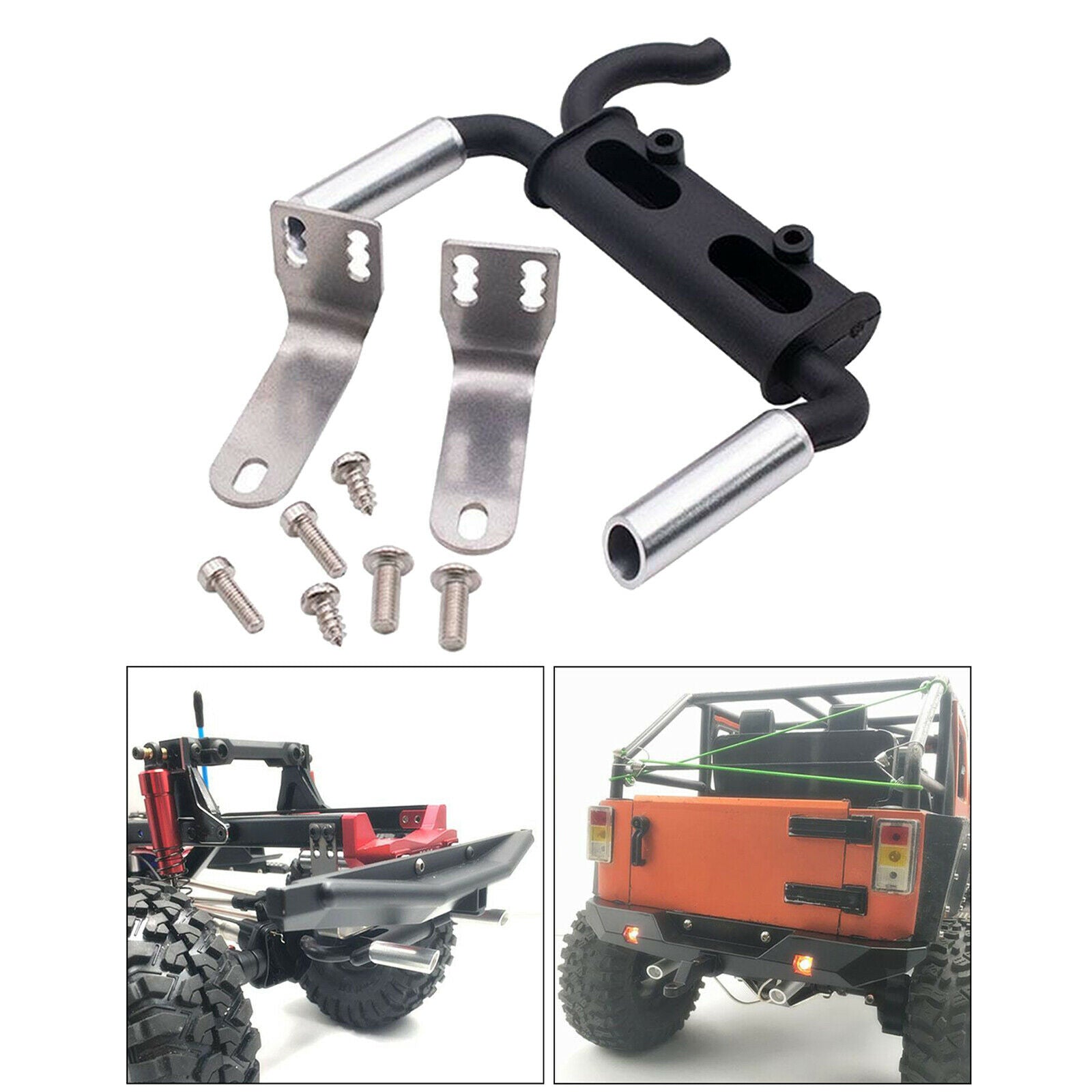 Exhaust Pipe for Axial SCX10 90046  -4 1/10 Crawler RC Crawler Car Upgrades