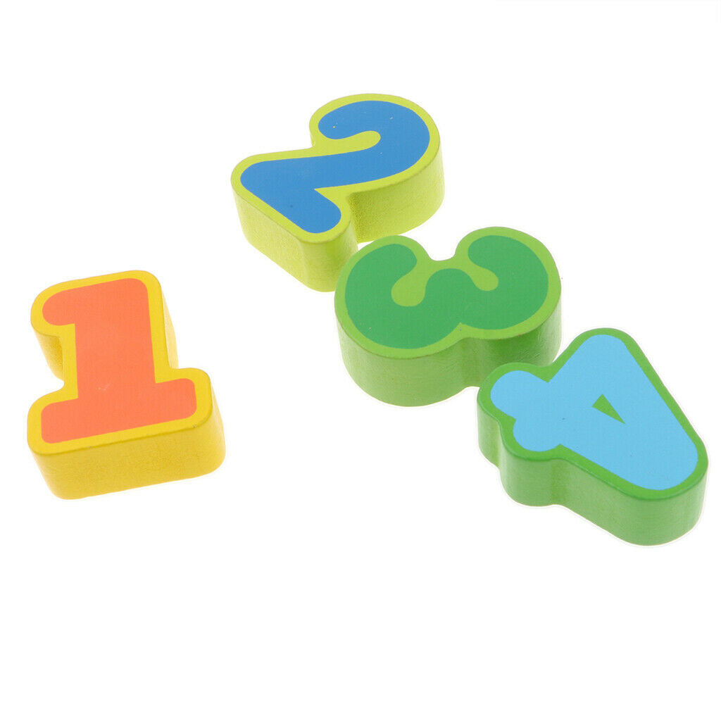 Wooden Number Block Puzzle Board Montessori Educational Math Learning Toys