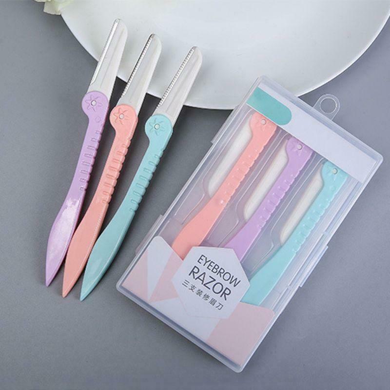 3pcs eyebrow razor shaper for cutting and precisely shaping facial hair trimmer