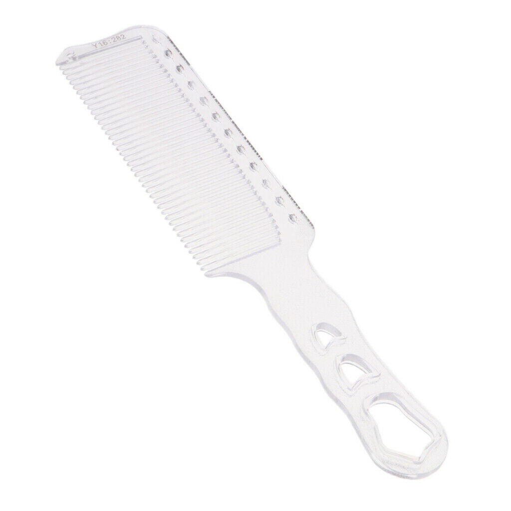 Professional Flat Top Styling Comb Clear Plastic Clipper Fine Tooth Comb
