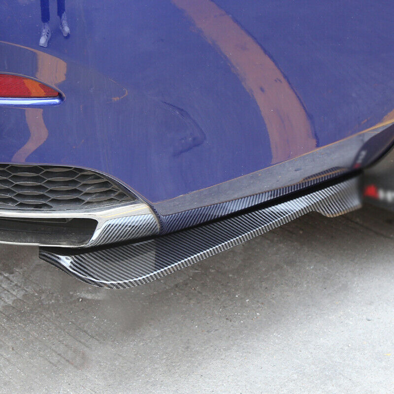 2Pcs Carbon fiber Color Universal Car Bumper Spoiler Rear Lip  Wrap Angle Shovel