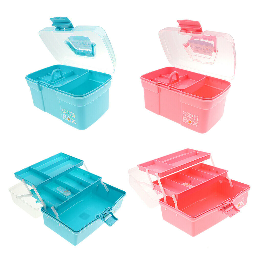 Pet Storage Container Box with Sealed Lid for Dog Food, Treats Pink 2 Layer