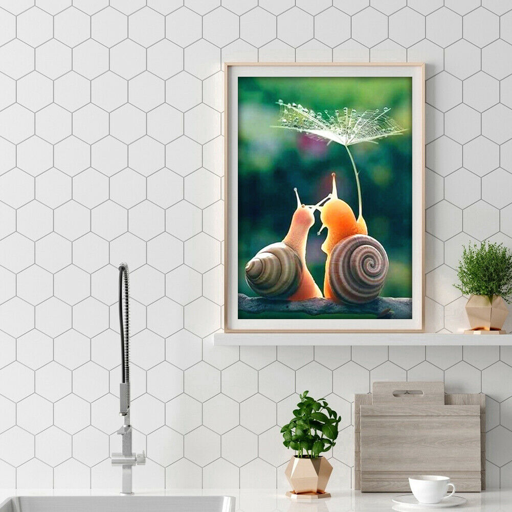 5D Diamond Painting Kits Full Square Snail DIY Living Room Art Home Decor @