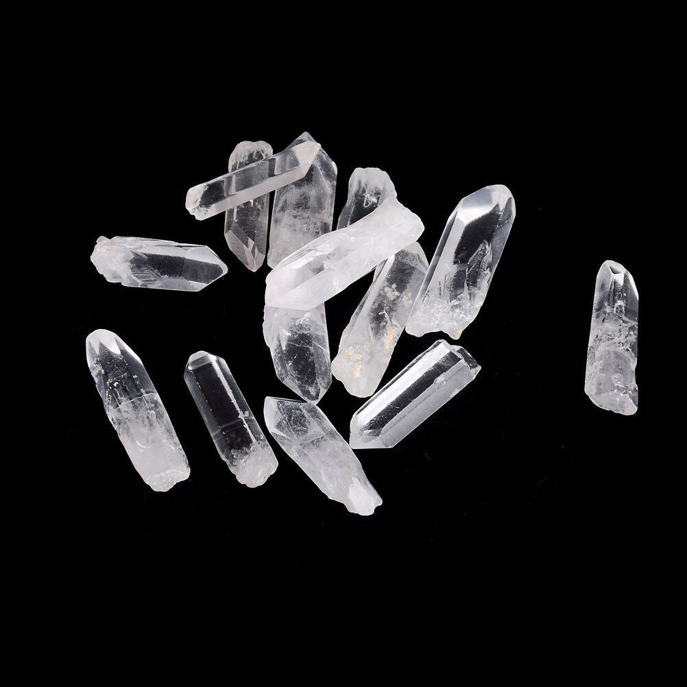 50g Lot Tibet Natural Clear Crystal White Quartz Points Terminated Wand Sp.l8