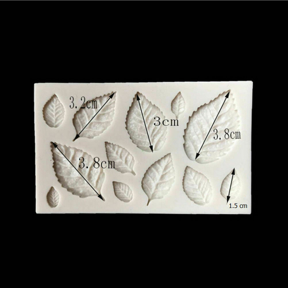 Rose Leaves Embellisment Silicone Fondant Mould Cake Decor Sugar Chocolate Mold