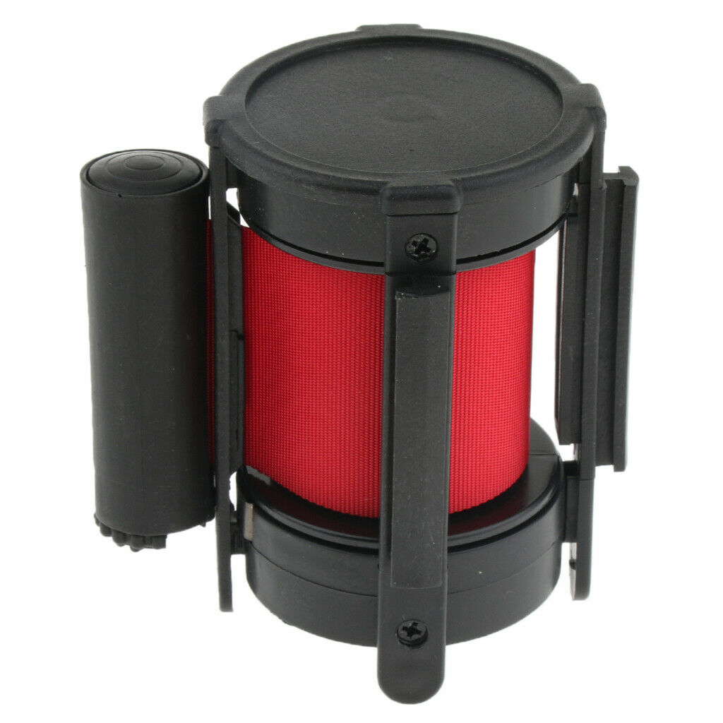 9.8ft Queue Barriers Crowd Control Retractable Belt Stanchion  - Red