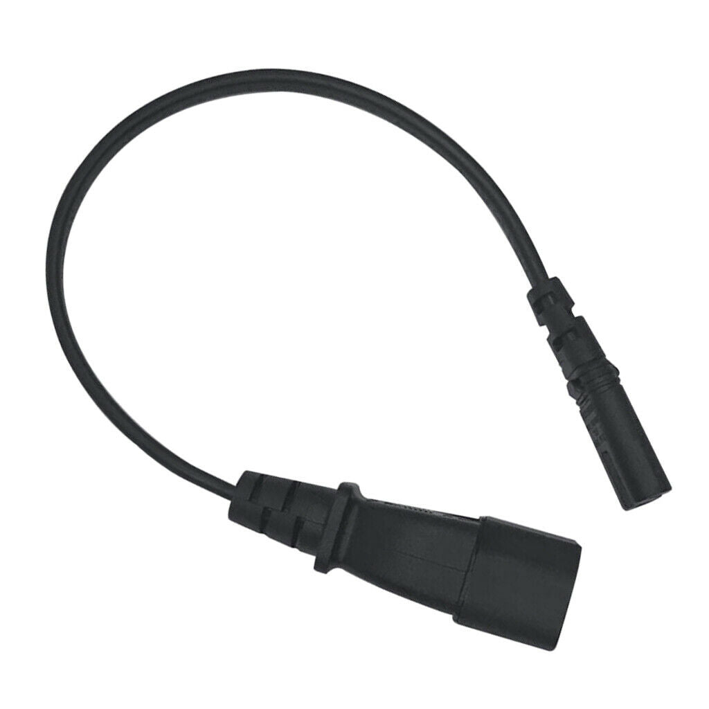 Black New IEC320 C14 Male to C7 Female Power Convertor 2 Prong 0.75 Square