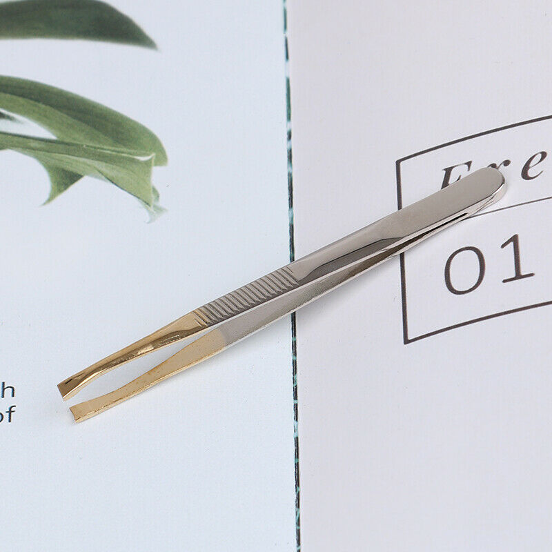 1Pcs Eyebrow Tweezers Professional Hair Beauty Slanted Stainless Steel Tw.l8