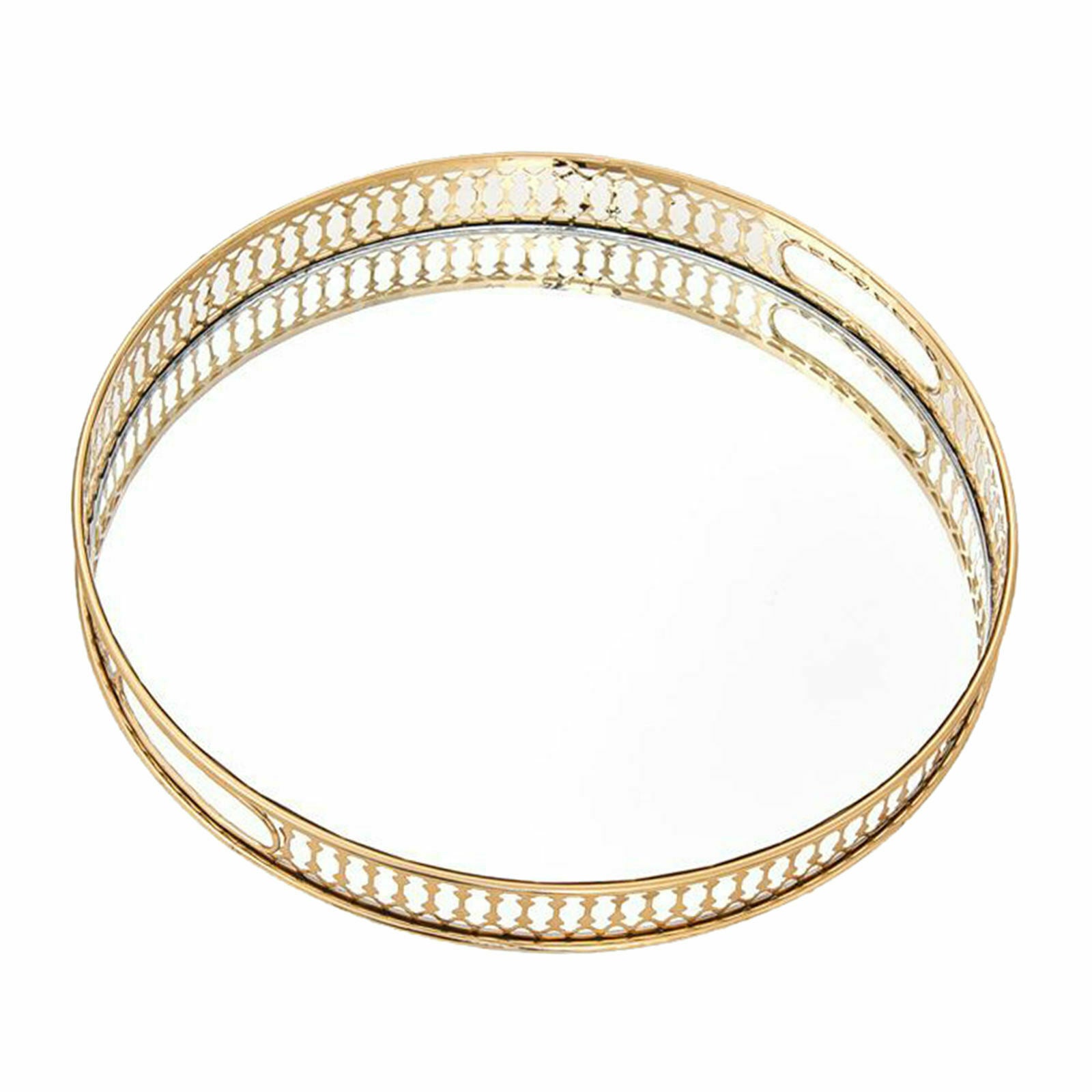 Mirrored Crystal Tray Organizer Jewelry Trinket Storage Plate Home Decor