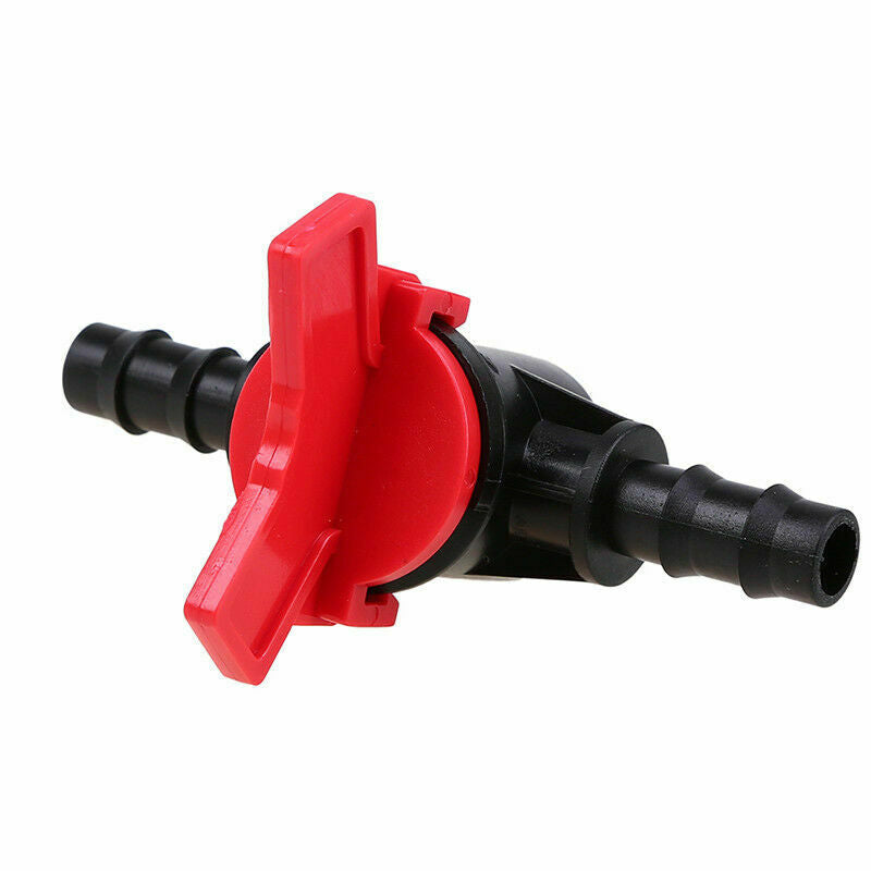 Connector Water Hose Pipe Tap Drip Irrigation Garden Barb Ball Valve Kit Plastic