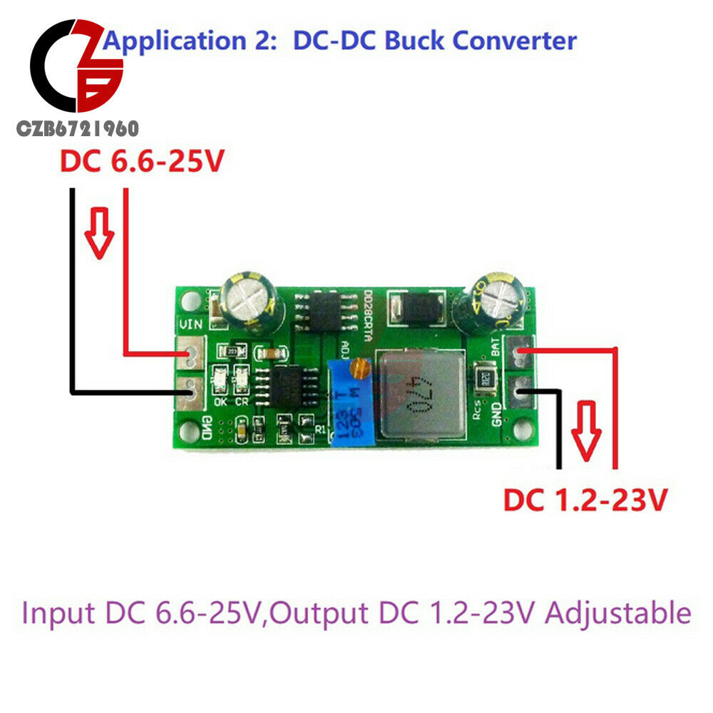 1A 3.7-18.5V DD28CRTA Battery Charger Lithium LiFePO4 Batteries Charging Board