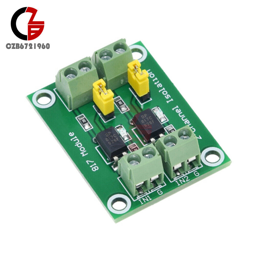 PC817 Dual Channel Optocoupler Isolation Board Voltage Converter Adapter Module
