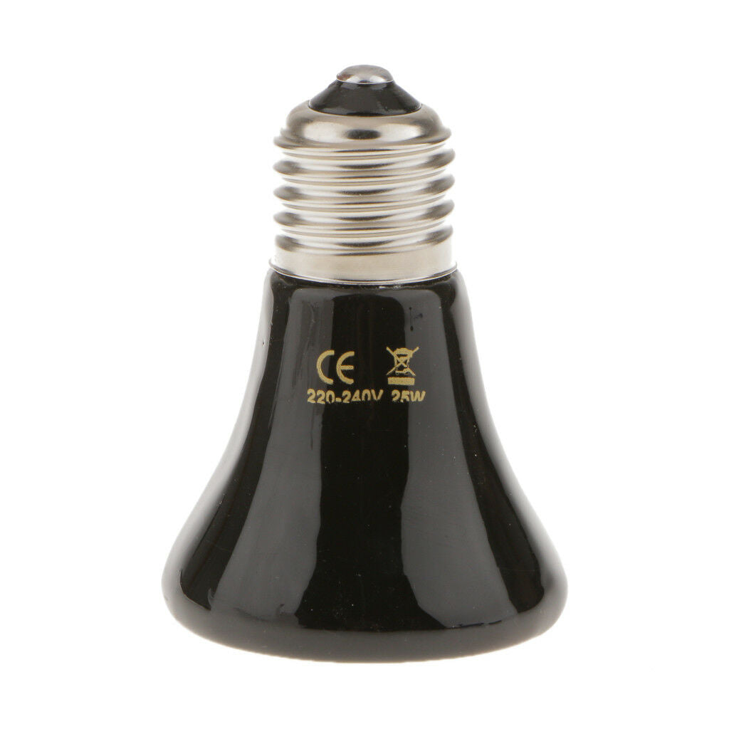 25W Reptile Terrarium Infrared Heat Emitter Basking Spot Light Bulb Dia.60mm