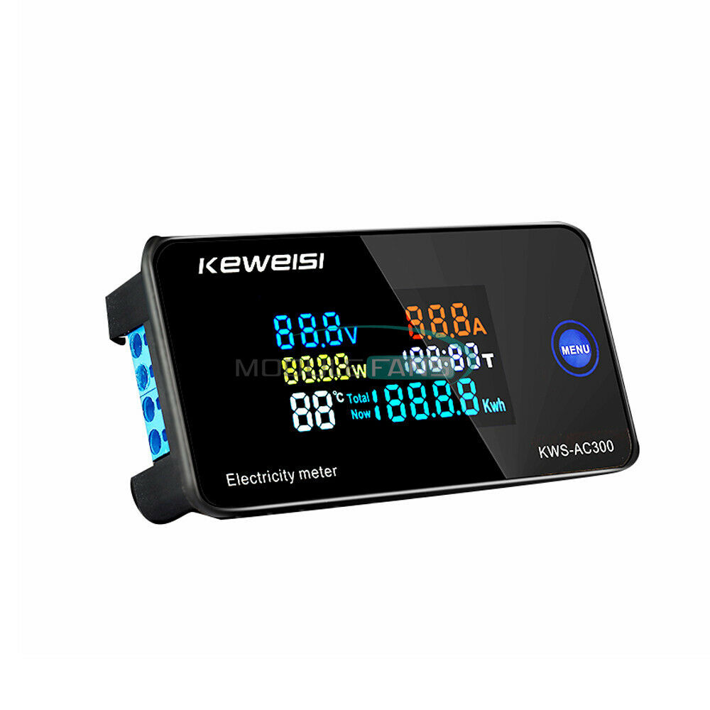 6 in 1 LCD Display Digital Energy Current Voltmeter Meter Tester AC50-300V