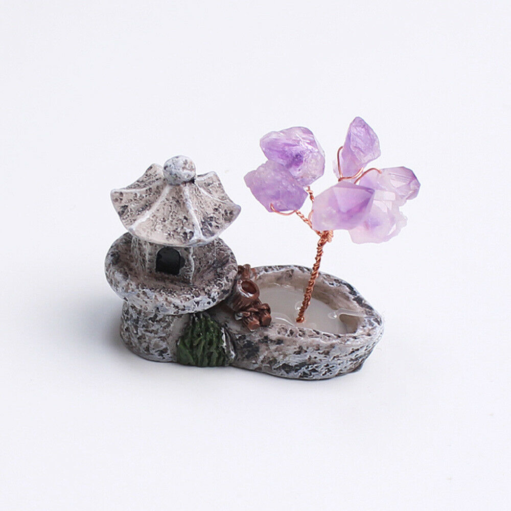 Natural Amethyst Crystal Quartz Mineral Table Decor Lucky Tree Healing Ornaments