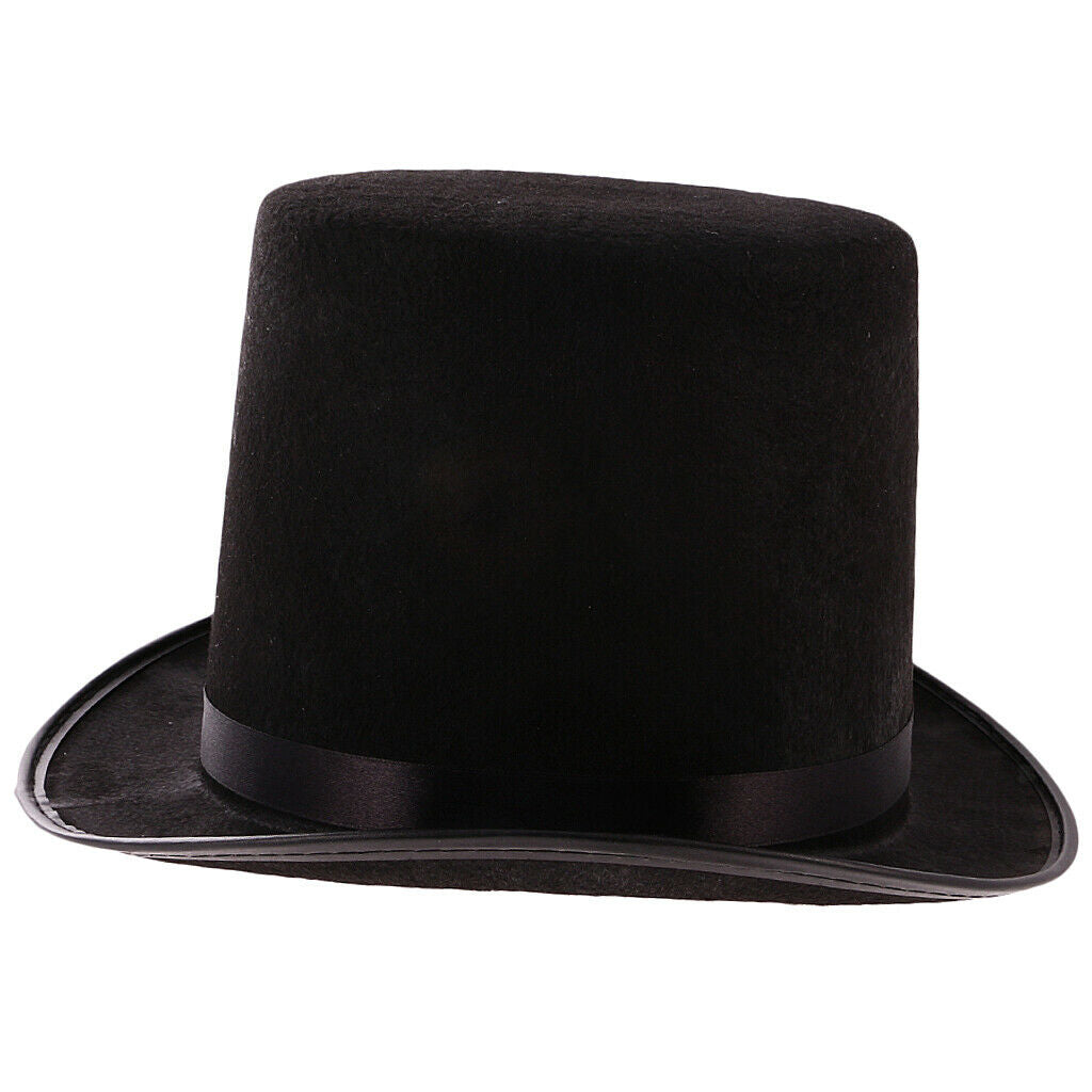2 Pieces Novelty Black Top Hats for Women & Men - Magician Dress Up Hats