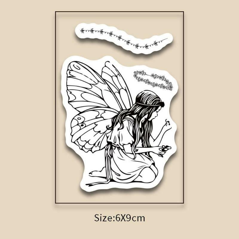 Wreath Fairy Silicone Clear Seal Stamp DIY Scrapbooking Embossing Photo Album
