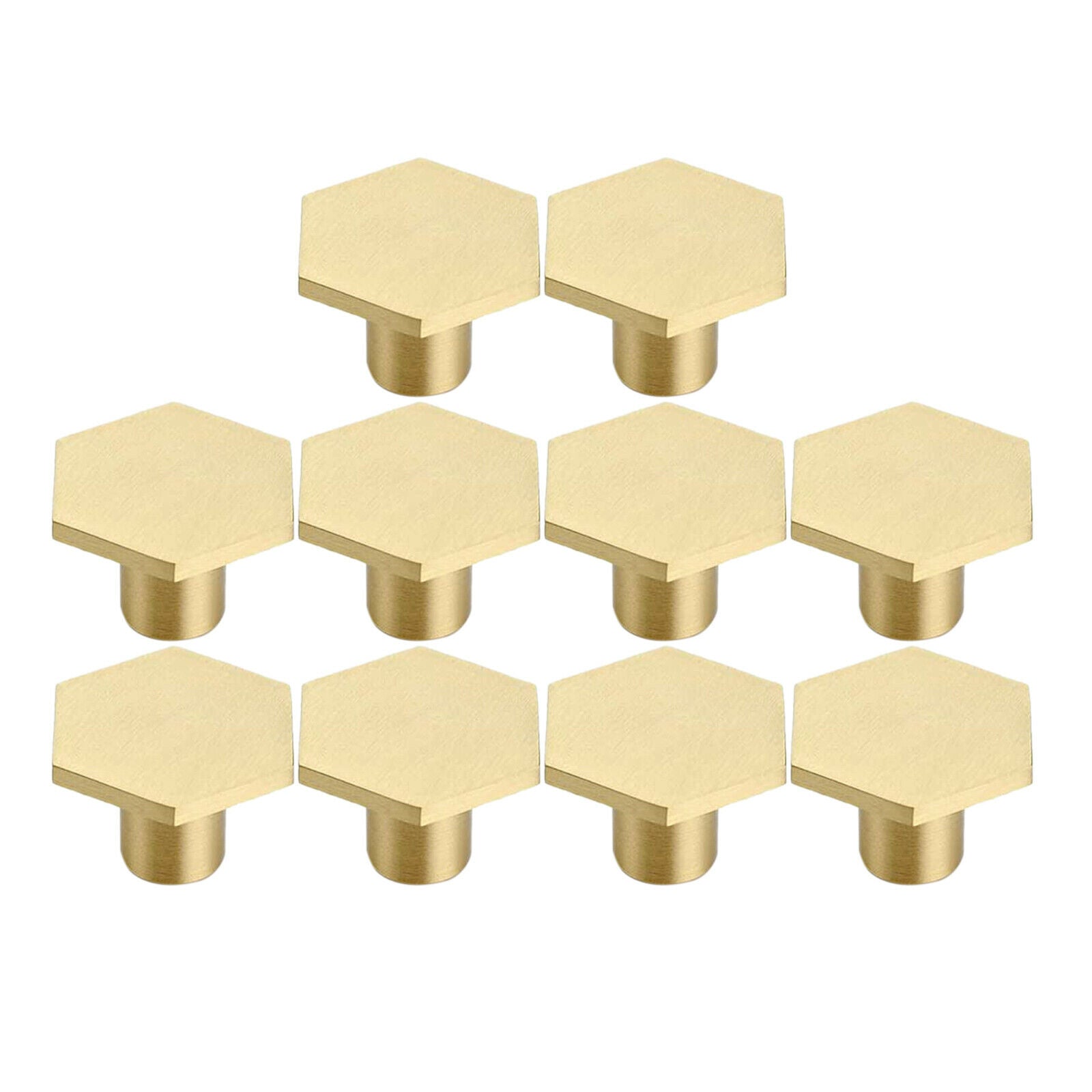 10Pcs Round Brass Cabinet Knobs Drawer Furniture Wardrobe Pull Handles 30x21mm