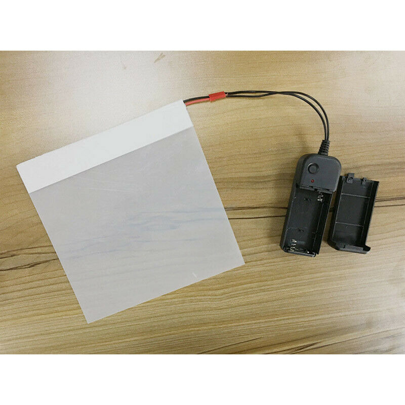 6"x6" White PDLC Smart Film Sample Electrochromic Film Switchable Glass Vinyl