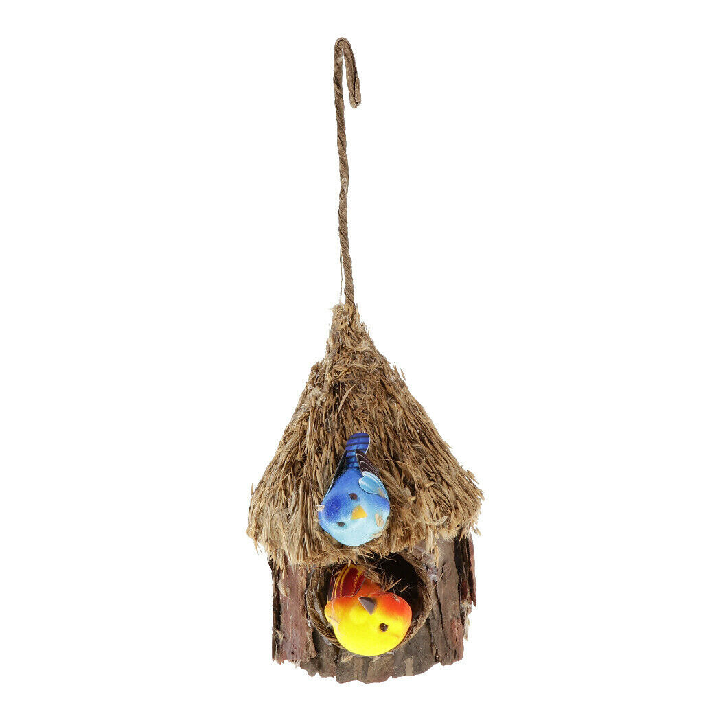 2Pcs Hanging Wildlife Bird Lounge Nest Garden Pocket Birds Rest House Handmade &