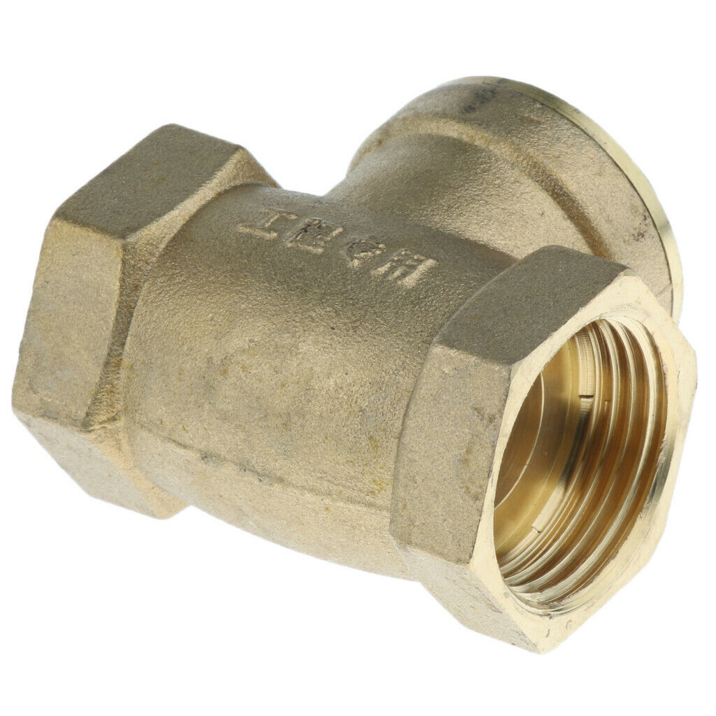 2 Pcs 1-Inch Brass Swing Check Valve with Female Threaded, Brass Construction