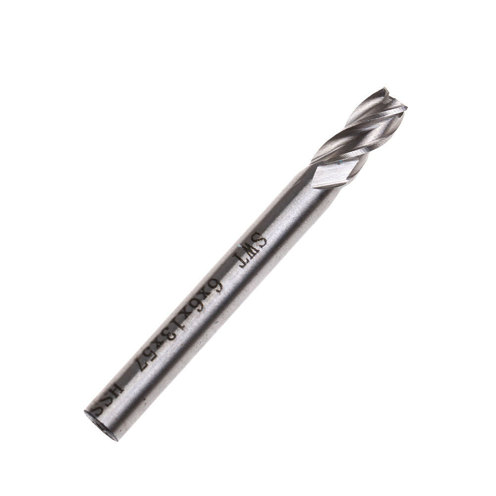 10X 1.5-6mm HSS Straight Shank 4 Flue End Mill Cutter CNC Drill Bit Tool SeY1