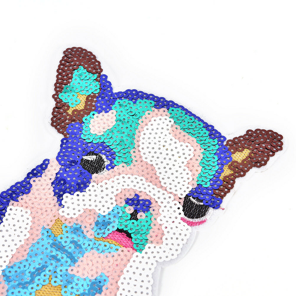 Dog Sequin Applique embroidered patch fabric clothes applique decoration c.l8