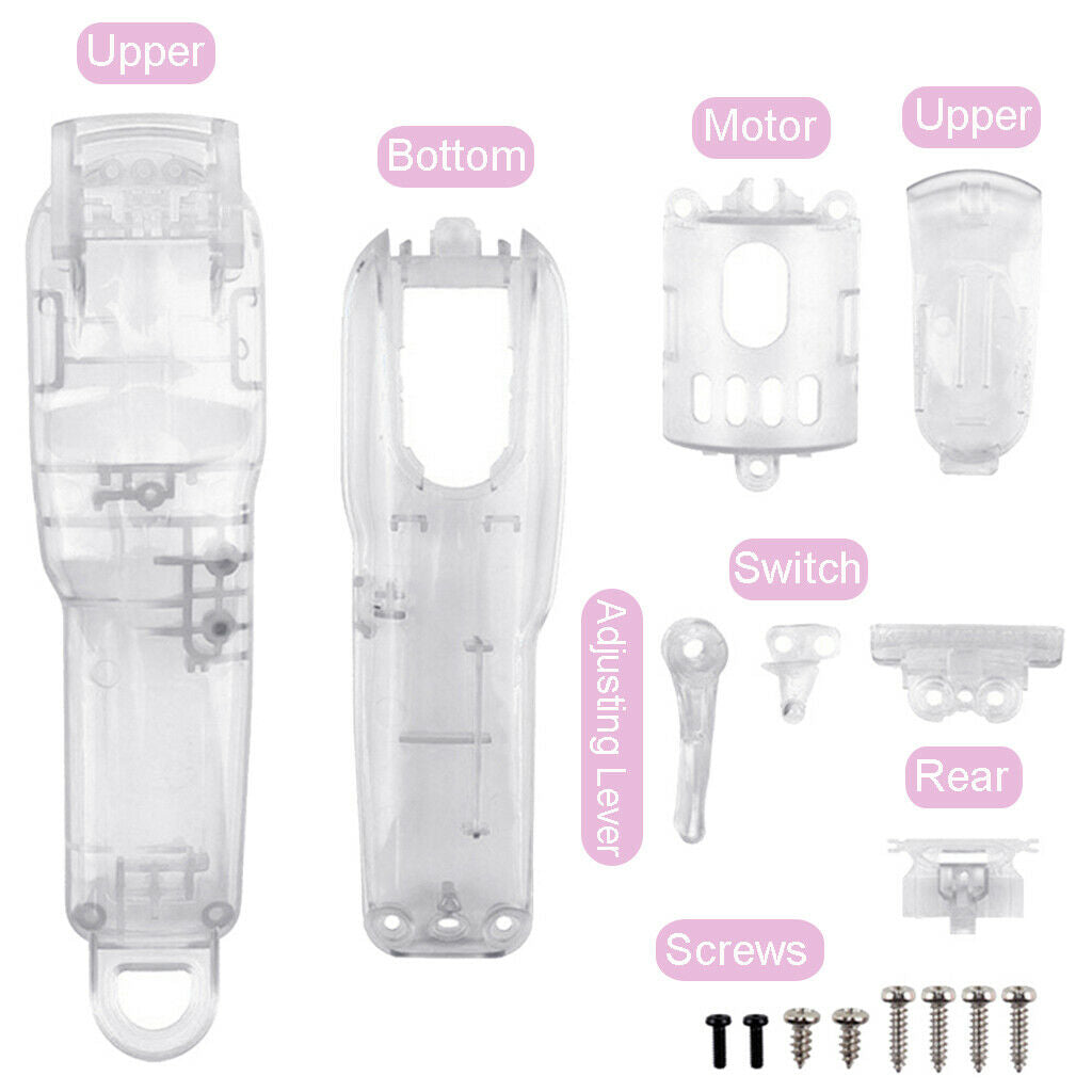 Fluorescent Housing Shell Cover for   8148/8591/8504 Hair Clippers Clear
