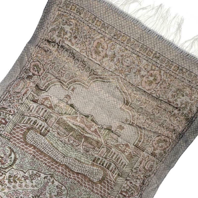 Islamic Portable Muslim Prayer Mat Cotton Mosque Carpet Blanket Rug with Tassel