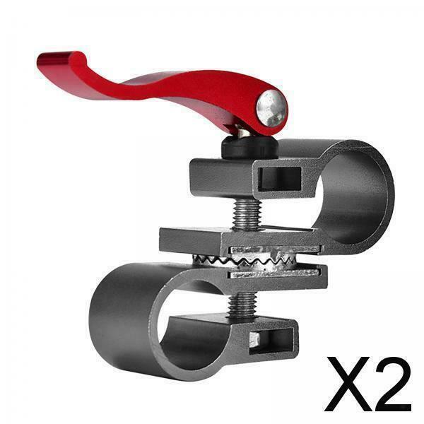 2X Heavy Aluminum Alloy Umbrella Holder Fixed Clip Brackets Accessories Grey